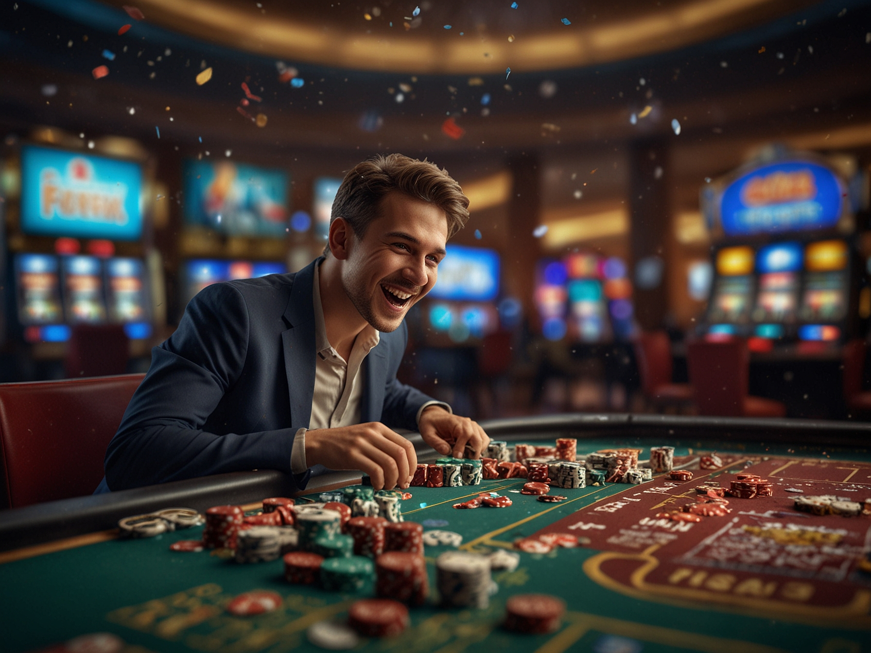 Excited player celebrating a win at PpVip Casino